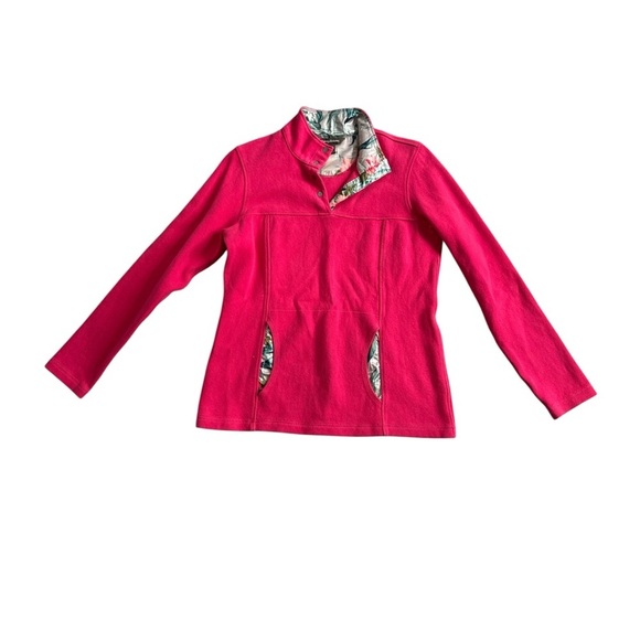 Tommy Bahama Tops - Tommy Bahama Floral Pullover Hot Pink Small